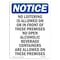 Signmission OSHA Notice Sign, 24" Height, Aluminum, No Loitering Is Allowed On Or Sign, Portrait OS-NS-A-1824-V-14693 - alternate 1